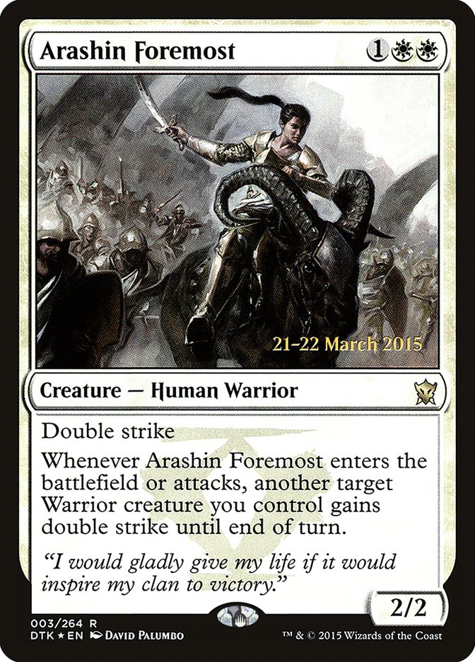 Arashin Foremost [Dragons of Tarkir Prerelease Promos] | Rock City Comics