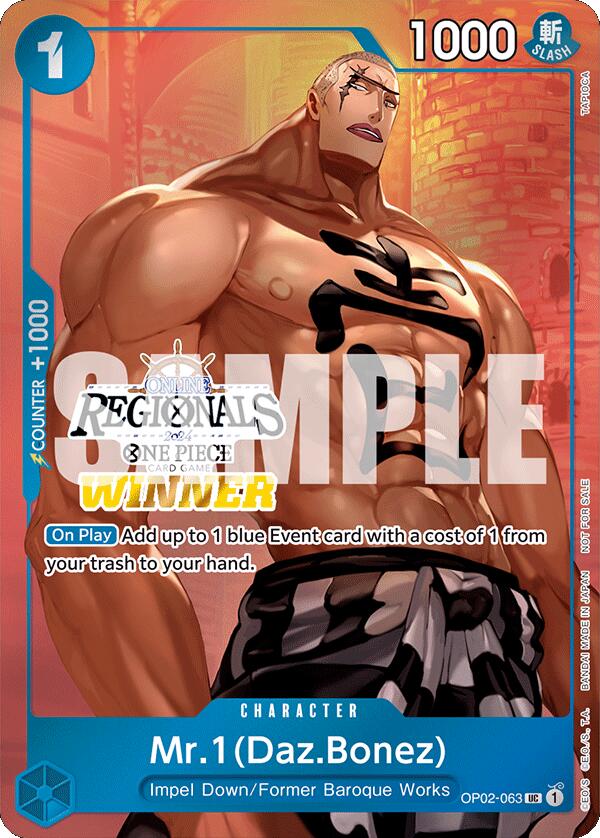 Mr.1 (Daz.Bonez) (Online Regional 2024 Vol. 3) [Winner] [One Piece Promotion Cards] | Rock City Comics