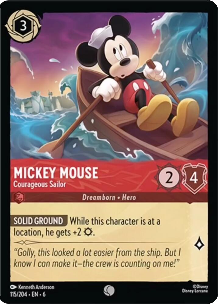 Mickey Mouse - Courageous Sailor (115/204) [Azurite Sea] | Rock City Comics