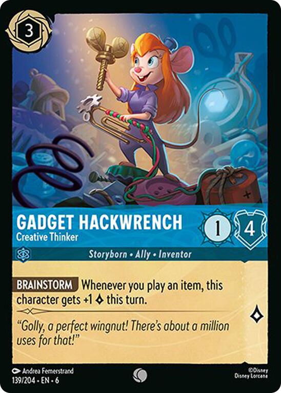Gadget Hackwrench - Creative Thinker (139/204) [Azurite Sea] | Rock City Comics