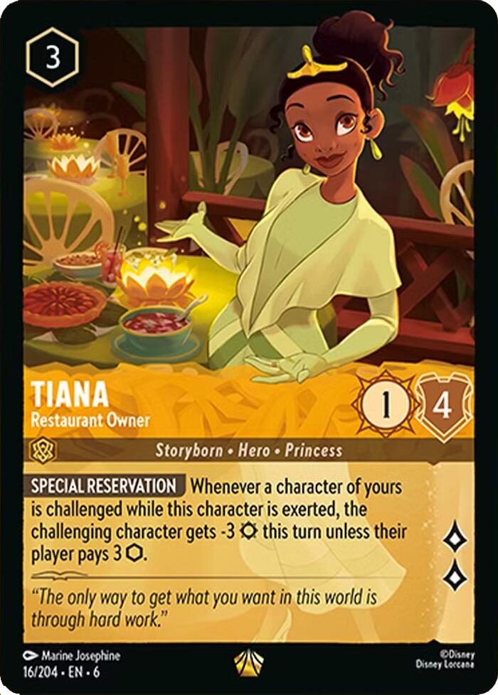 Tiana - Restaurant Owner (16/204) [Azurite Sea] | Rock City Comics