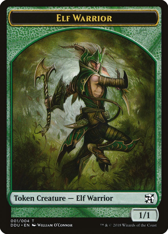 Elf Warrior Token [Duel Decks: Elves vs. Inventors Tokens] | Rock City Comics