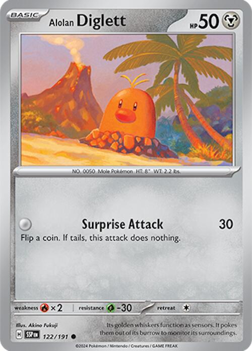 Alolan Diglett (122/191) [Scarlet & Violet: Surging Sparks] | Rock City Comics