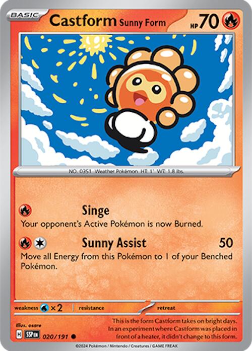 Castform Sunny Form (020/191) [Scarlet & Violet: Surging Sparks] | Rock City Comics