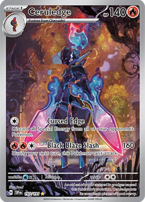 scarlet and violet surging sparks rare cards TOP 10 most valuable from Darkness World Ender (230) Discard a Stadium in play. Ceruledge (197/191) [Scarlet & Violet: