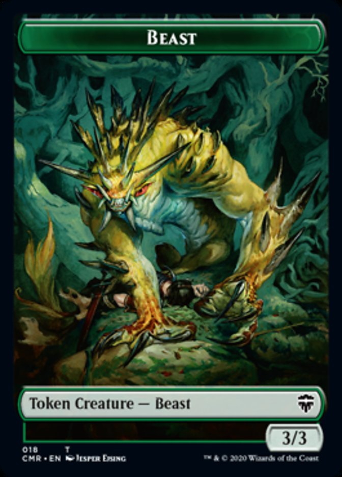Beast (18) // Beast (19) Double-Sided Token [Commander Legends Tokens] | Rock City Comics