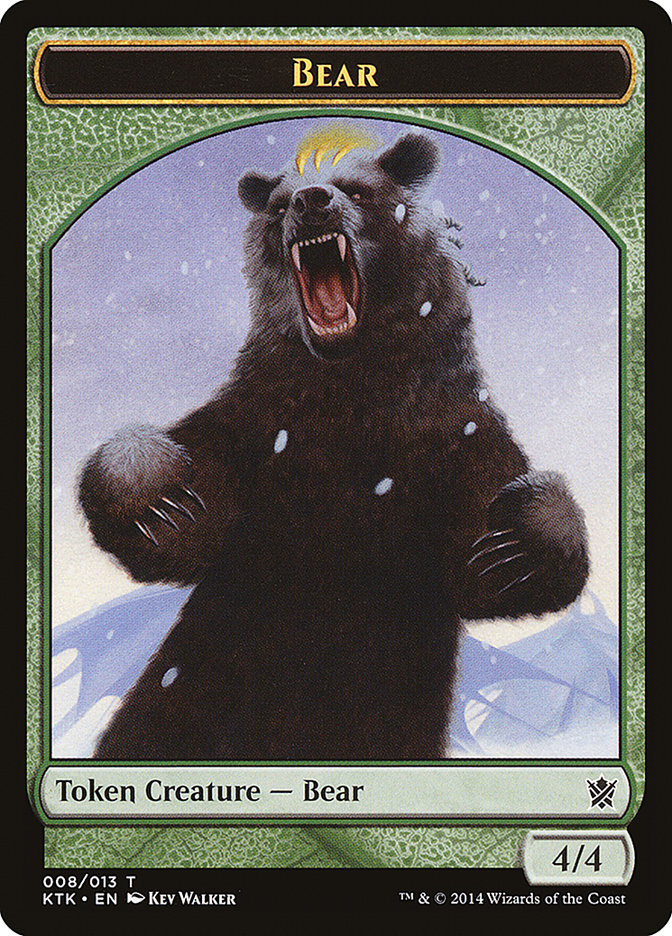 Bear Token [Khans of Tarkir Tokens] | Rock City Comics