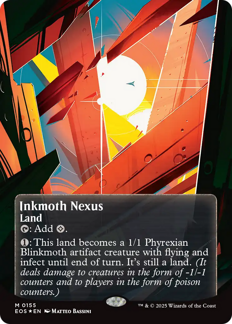 Inkmoth Nexus (0155) (Borderless) (Galaxy Foil) [Edge of Eternities: Stellar Sights] | Rock City Comics