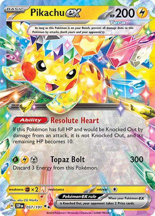 Pikachu ex (057/191) [Scarlet & Violet: Surging Sparks] | Rock City Comics