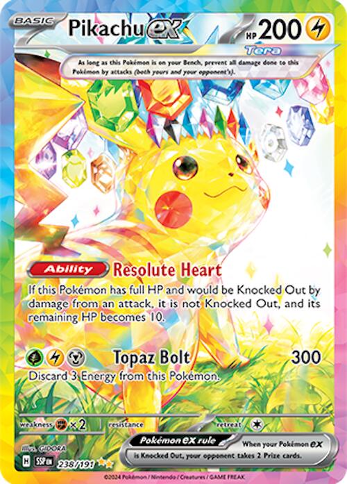 Pikachu ex (238/191) [Scarlet & Violet: Surging Sparks] | Rock City Comics