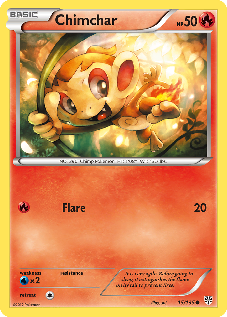 Chimchar (15/135) [Black & White: Plasma Storm] | Rock City Comics