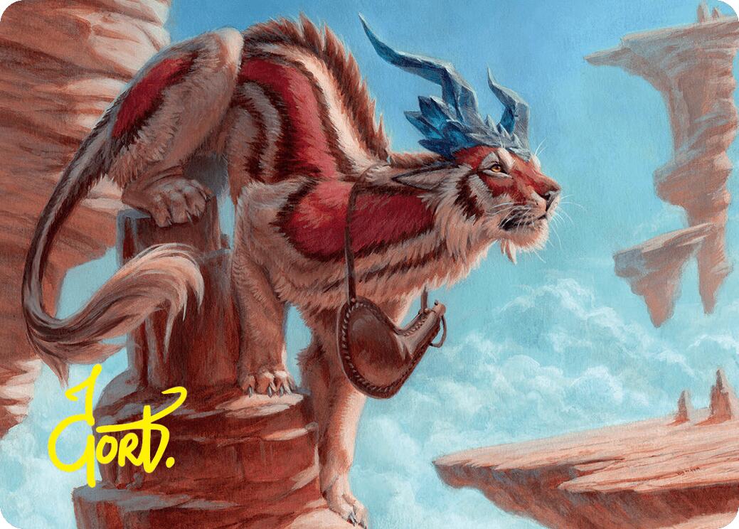 Felidar Savior Art Card (3/54) (Gold-Stamped Signature) [Foundations Art Series] | Rock City Comics