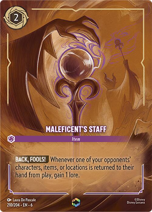 Maleficent's Staff (Enchanted) (210/204) [Azurite Sea] | Rock City Comics