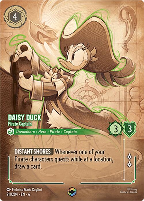 Daisy Duck - Pirate Captain (Enchanted) (211/204) [Azurite Sea] | Rock City Comics