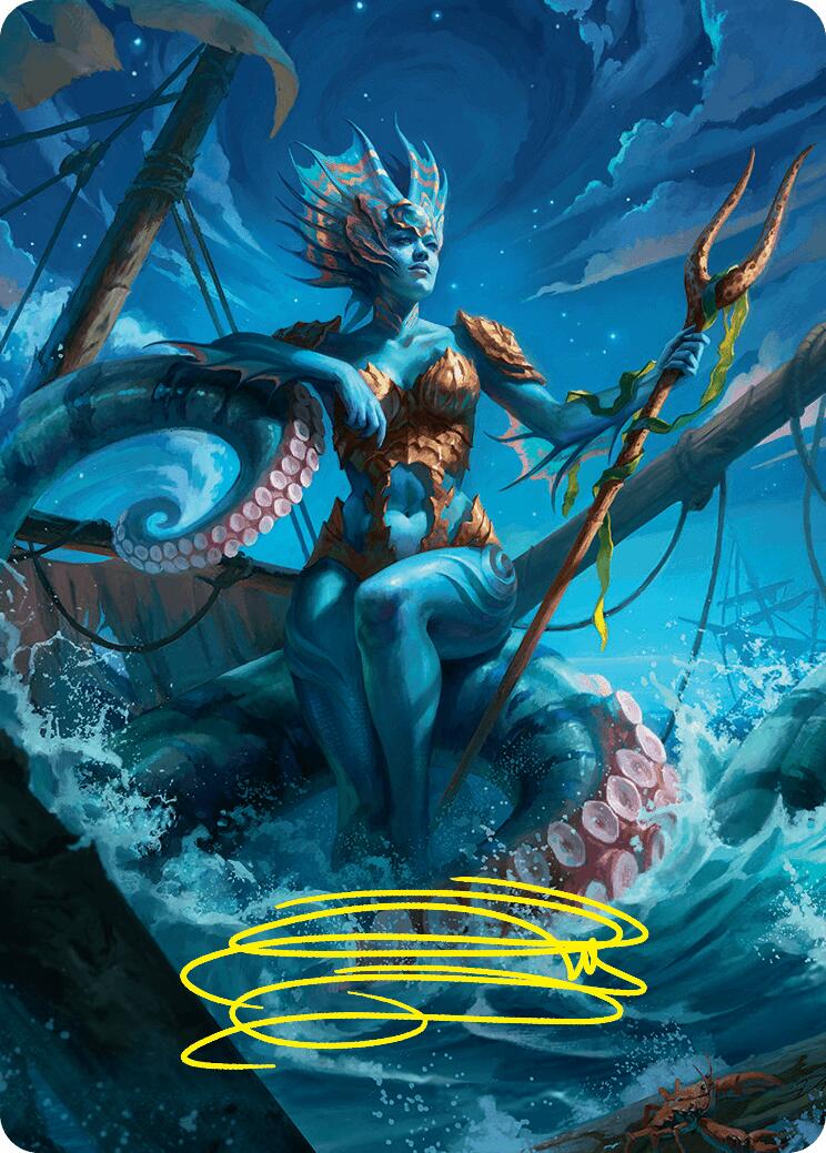 Kiora, the Rising Tide Art Card (30/54) (Gold-Stamped Signature) [Foundations Art Series] | Rock City Comics