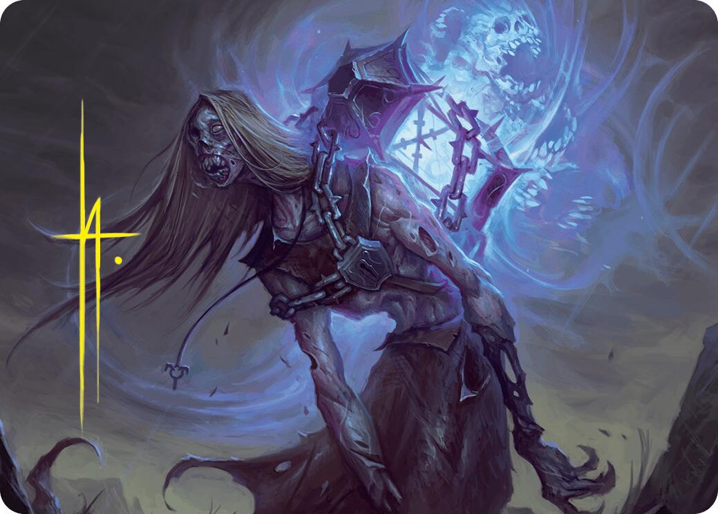Soul-Shackled Zombie Art Card (9/54) (Gold-Stamped Signature) [Foundations Art Series] | Rock City Comics