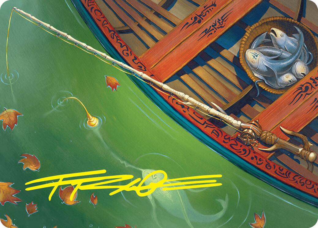 Fishing Pole Art Card (18/54) (Gold-Stamped Signature) [Foundations Art Series] | Rock City Comics