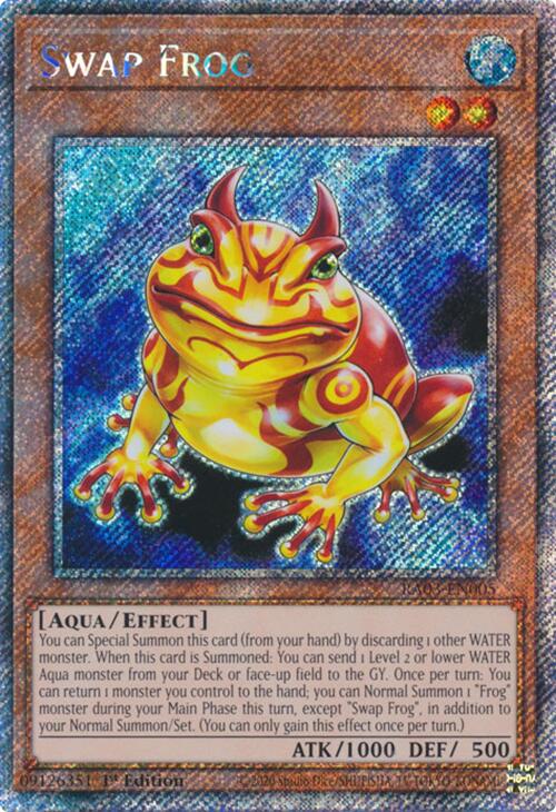 Swap Frog (Platinum Secret Rare) [RA03-EN005] Platinum Secret Rare | Rock City Comics