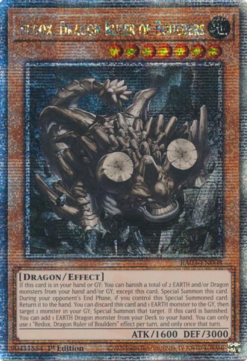 Redox, Dragon Ruler of Boulders (Quarter Century Secret Rare) [RA03-EN008] Quarter Century Secret Rare | Rock City Comics