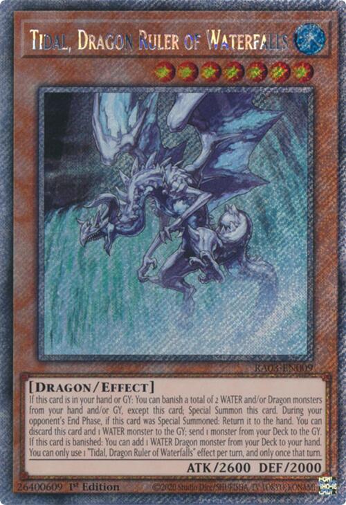 Tidal, Dragon Ruler of Waterfalls (Platinum Secret Rare) [RA03-EN009] Platinum Secret Rare | Rock City Comics