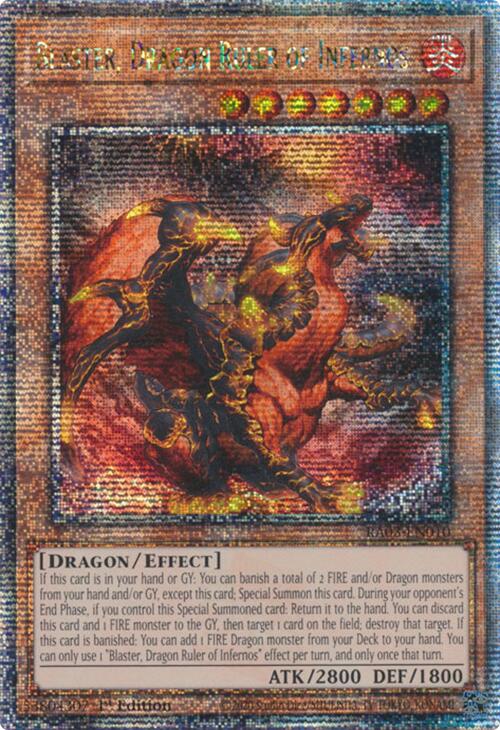 Blaster, Dragon Ruler of Infernos (Quarter Century Secret Rare) [RA03-EN010] Quarter Century Secret Rare | Rock City Comics