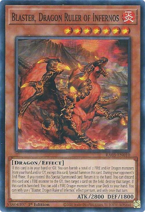 Blaster, Dragon Ruler of Infernos [RA03-EN010] Super Rare | Rock City Comics