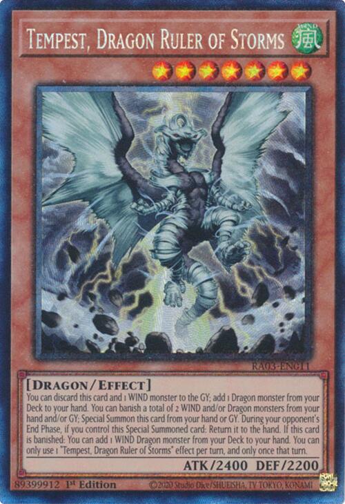 Tempest, Dragon Ruler of Storms (CR) [RA03-EN011] Prismatic Collector's Rare | Rock City Comics