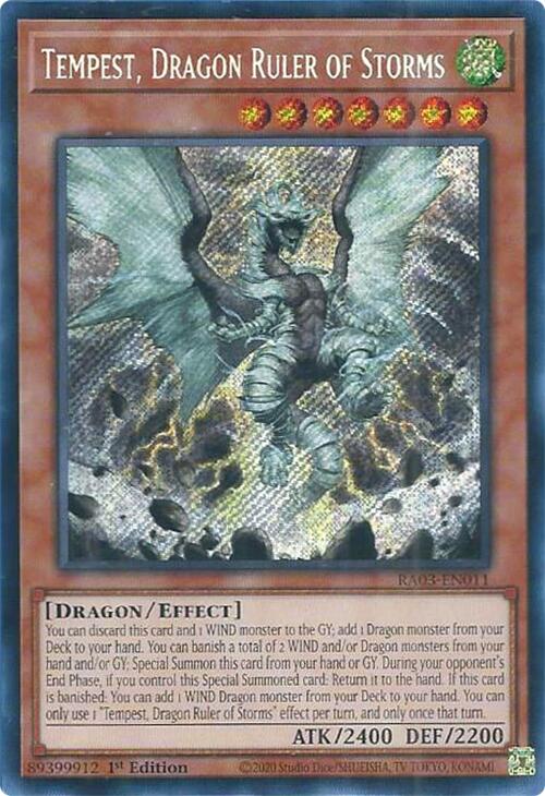 Tempest, Dragon Ruler of Storms (Secret Rare) [RA03-EN011] Secret Rare | Rock City Comics