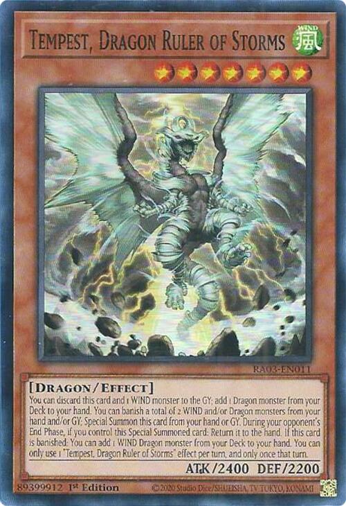 Tempest, Dragon Ruler of Storms [RA03-EN011] Super Rare | Rock City Comics