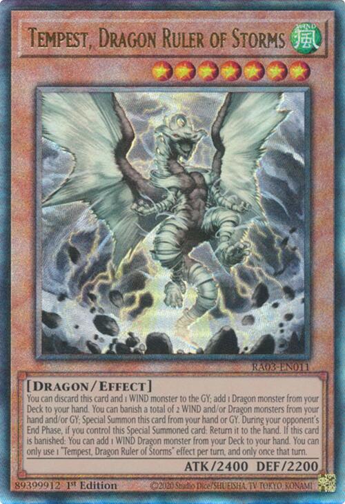 Tempest, Dragon Ruler of Storms (UTR) [RA03-EN011] Prismatic Ultimate Rare | Rock City Comics