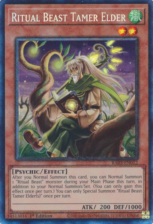 Ritual Beast Tamer Elder (CR) [RA03-EN012] Prismatic Collector's Rare | Rock City Comics