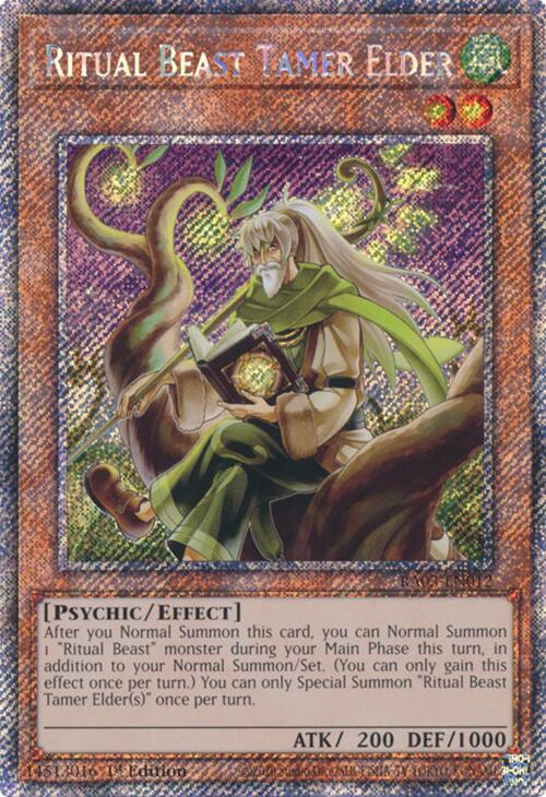 Ritual Beast Tamer Elder (Platinum Secret Rare) [RA03-EN012] Platinum Secret Rare | Rock City Comics