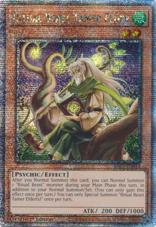 Ritual Beast Tamer Elder (Quarter Century Secret Rare) [RA03-EN012] Quarter Century Secret Rare | Rock City Comics