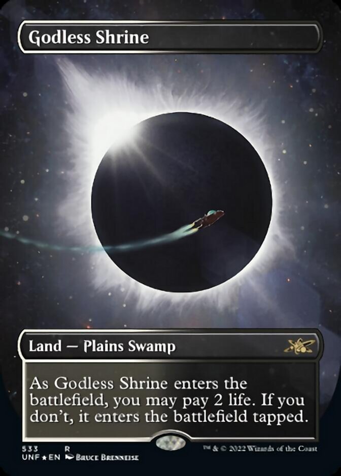 Godless Shrine (Borderless) (Galaxy Foil) [Unfinity] | Rock City Comics