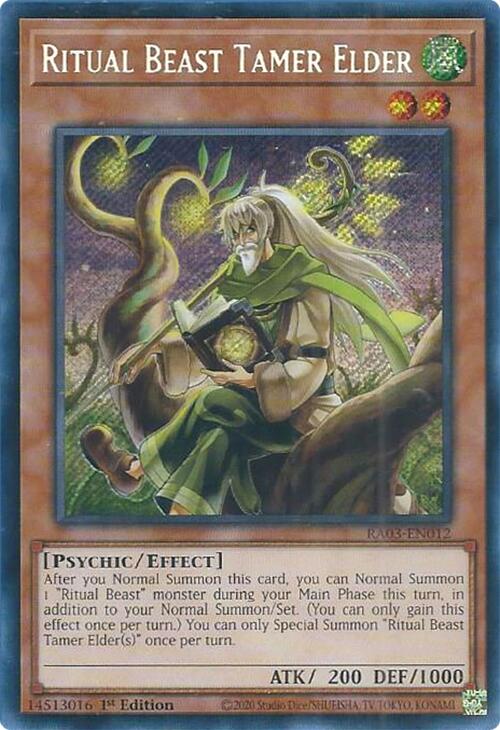 Ritual Beast Tamer Elder (Secret Rare) [RA03-EN012] Secret Rare | Rock City Comics