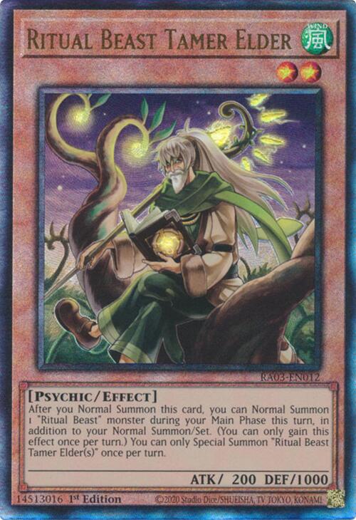 Ritual Beast Tamer Elder (UTR) [RA03-EN012] Prismatic Ultimate Rare | Rock City Comics
