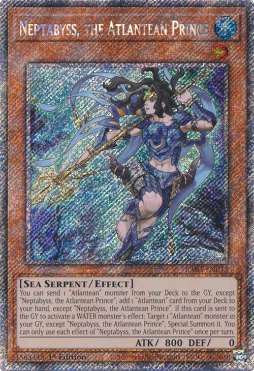 Neptabyss, the Atlantean Prince (Platinum Secret Rare) [RA03-EN013] Platinum Secret Rare | Rock City Comics