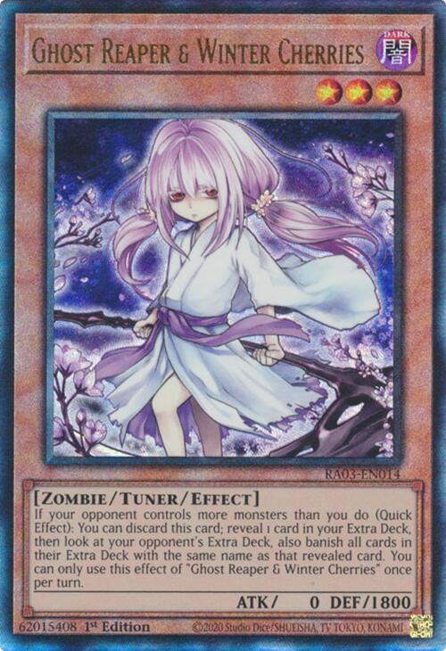 Ghost Reaper & Winter Cherries (Alternate Art) (PUR) [RA03-EN014] Prismatic Ultimate Rare | Rock City Comics