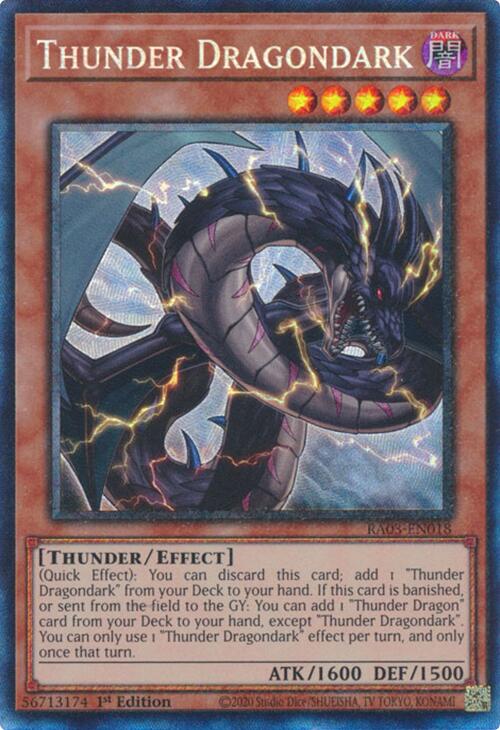 Thunder Dragondark (CR) [RA03-EN018] Prismatic Collector's Rare | Rock City Comics