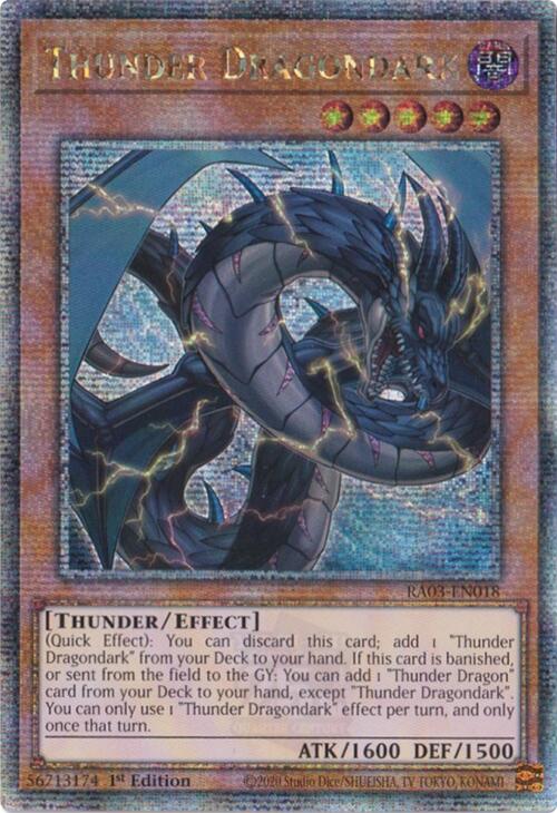 Thunder Dragondark (Quarter Century Secret Rare) [RA03-EN018] Quarter Century Secret Rare | Rock City Comics