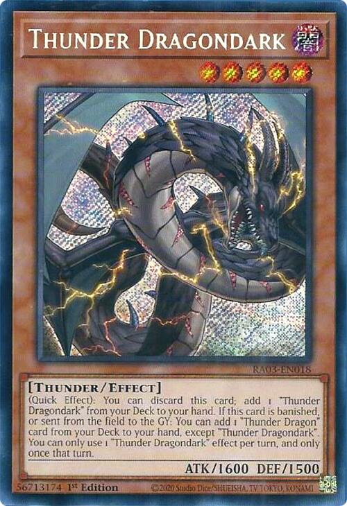 Thunder Dragondark (Secret Rare) [RA03-EN018] Secret Rare | Rock City Comics