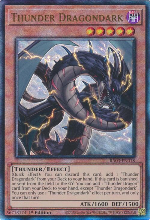 Thunder Dragondark (UTR) [RA03-EN018] Prismatic Ultimate Rare | Rock City Comics