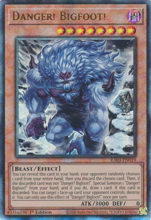 Danger! Bigfoot! (Alternate Art) (UTR) [RA03-EN019] Prismatic Ultimate Rare | Rock City Comics