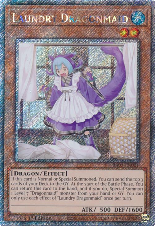 Laundry Dragonmaid (Platinum Secret Rare) [RA03-EN021] Platinum Secret Rare | Rock City Comics