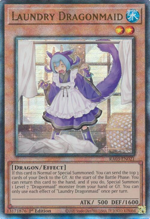 Laundry Dragonmaid (UTR) [RA03-EN021] Prismatic Ultimate Rare | Rock City Comics