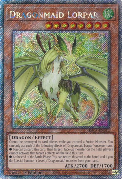 Dragonmaid Lorpar (Platinum Secret Rare) [RA03-EN022] Platinum Secret Rare | Rock City Comics