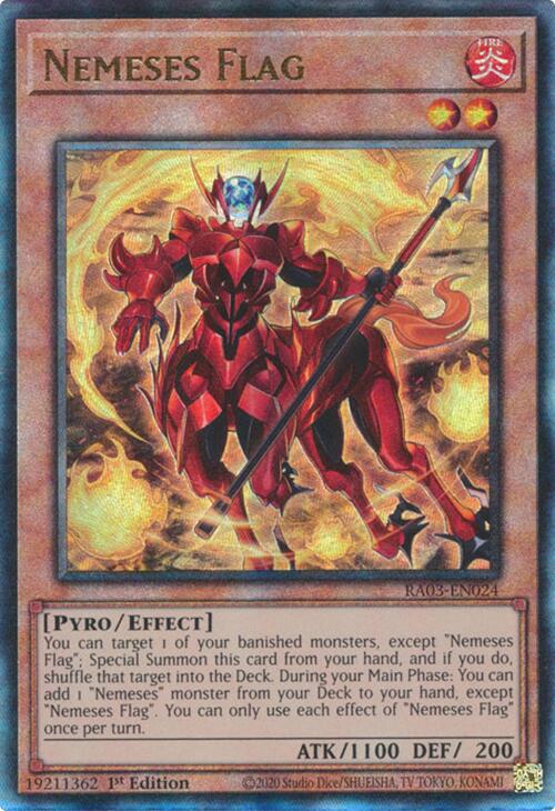 Nemeses Flag (UTR) [RA03-EN024] Prismatic Ultimate Rare | Rock City Comics