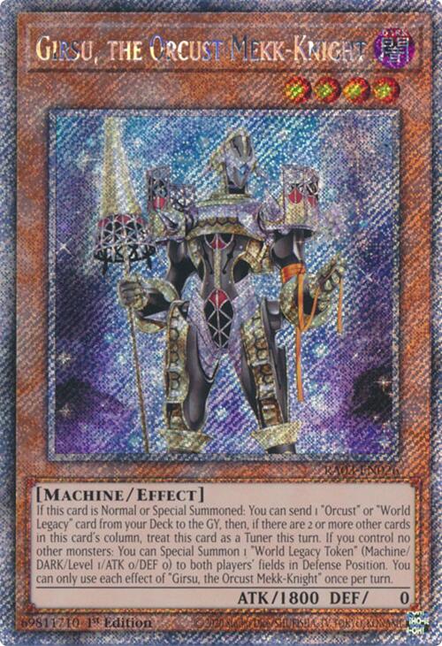 Girsu, the Orcust Mekk-Knight (Platinum Secret Rare) [RA03-EN026] Platinum Secret Rare | Rock City Comics