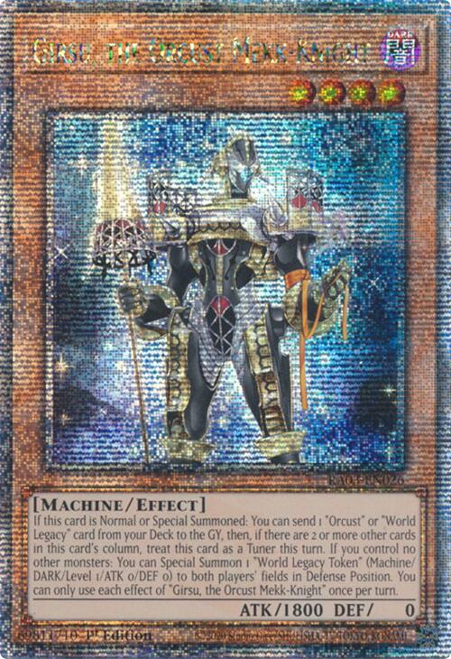 Girsu, the Orcust Mekk-Knight (Quarter Century Secret Rare) [RA03-EN026] Quarter Century Secret Rare | Rock City Comics