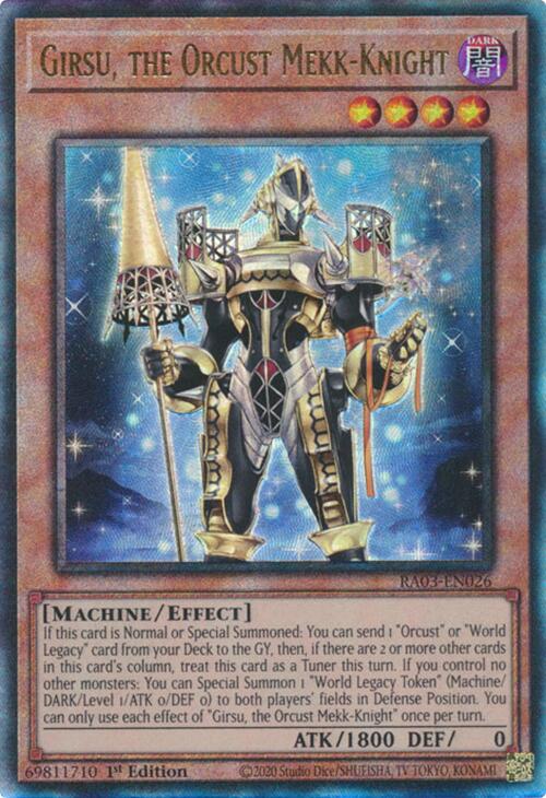 Girsu, the Orcust Mekk-Knight (UTR) [RA03-EN026] Prismatic Ultimate Rare | Rock City Comics